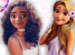 Princesa Moana e Rapunzel Snapchat